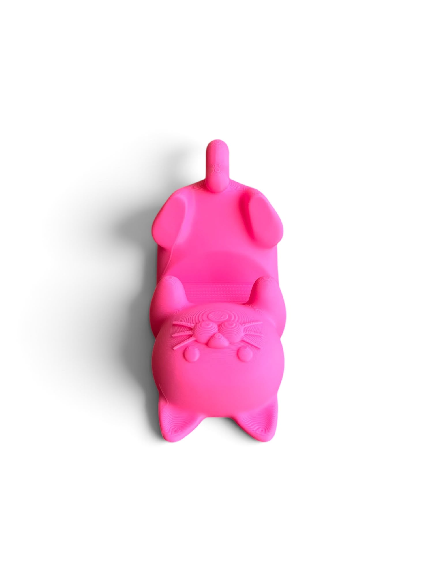 Pembe Kedi Form 3D Baskı Telefon Tutucu - Görsel 3