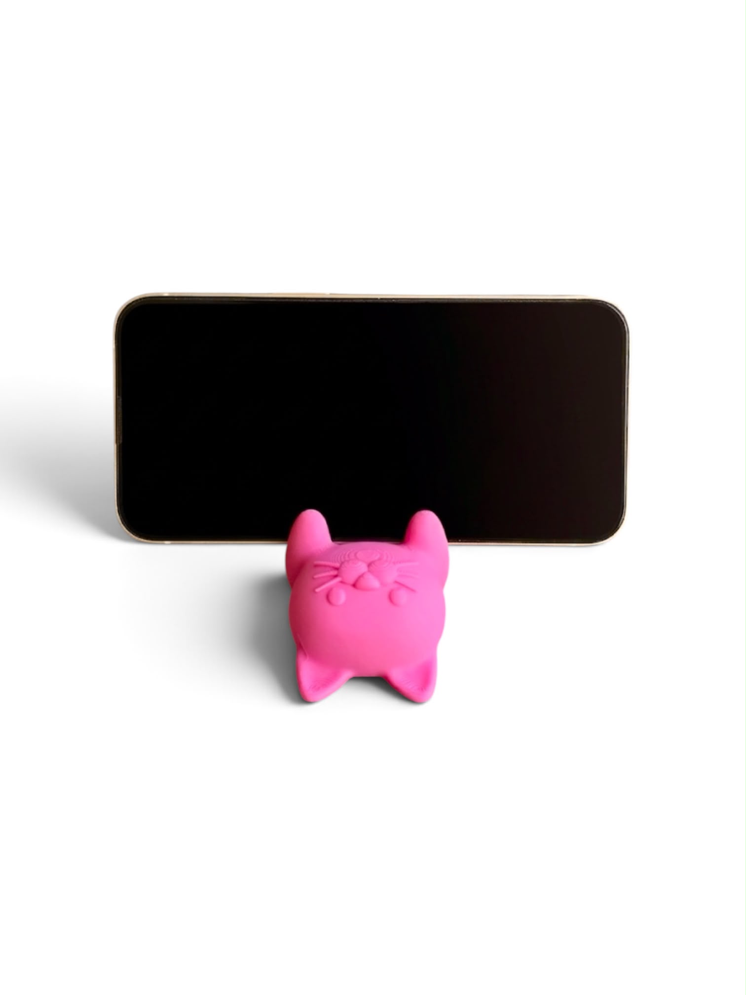 Pembe Kedi Form 3D Baskı Telefon Tutucu - Görsel 2