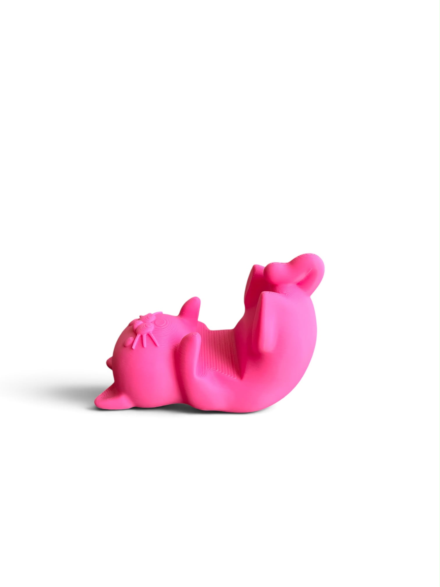 Pembe Kedi Form 3D Baskı Telefon Tutucu - Görsel 4