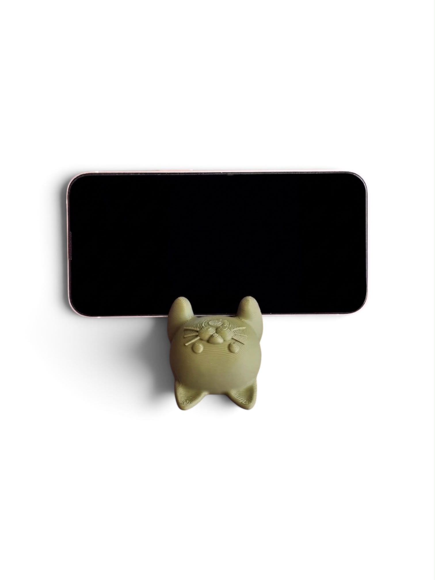 Yeşil Kedi Form 3D Baskı Telefon Tutucu - Görsel 2