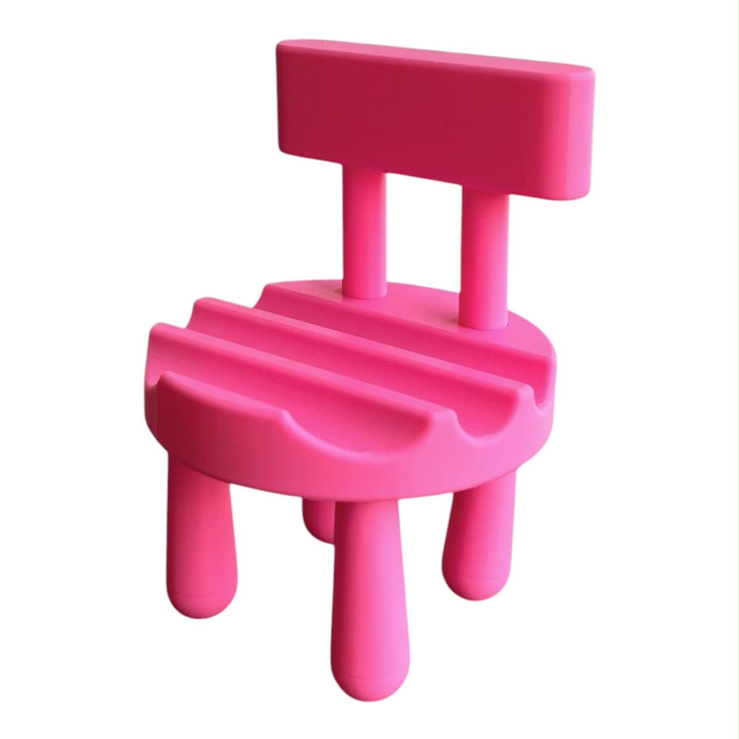 Sandalye Form Pembe 3D Baskı Telefon Tutucu