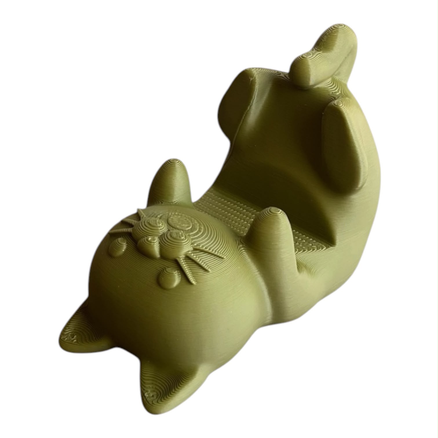 Yeşil Kedi Form 3D Baskı Telefon Tutucu
