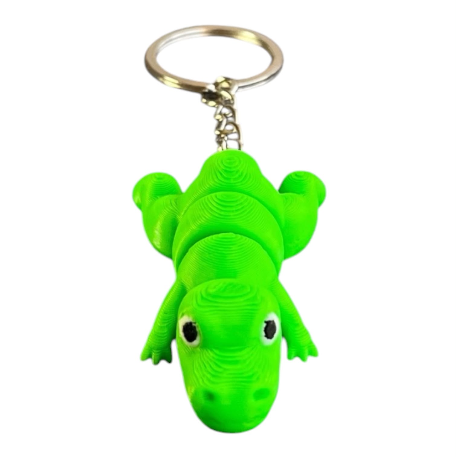 Yeşil Dinozor 3D Baskı Anahtarlık